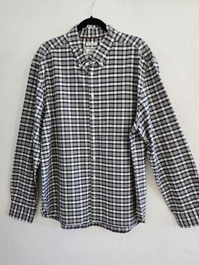 JoS.A.Banks 1905 Tailored Fit Navy and White Check Button-Down Shirt Size XXL